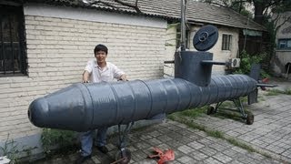 Chinese inventors homemade submarine [upl. by Williamson]