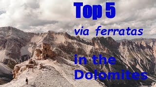 Top 5 via ferratas in the Dolomites [upl. by Fabian]