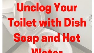 How to Unclog a Toilet With Dish Soap and Hot Water [upl. by Meta949]