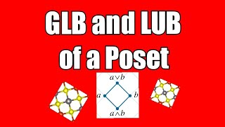 GLB LUB Poset Discrete mathematics Lattices Boolean Algebra glb and lub from Hasse diagram [upl. by Anchie]