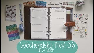 Filofax Wochendeko KW 36 New York [upl. by Fabria403]