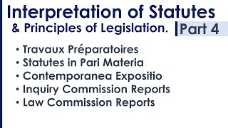 Interpretation of Statutes amp Principles of Legislation LLB Syllabus Revision Notes Lecture  Part 4 [upl. by Renae]