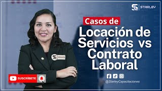 DIFERENCIAS ENTRE CONTRATO DE TRABAJO Y CONTRATO DE LOCACIÓN DE SERVICIOS  STARLEY Capacitaciones [upl. by Der]