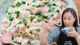 Better Than Chinese Takeout SHRIMP w SILKY SCRAMBLED EGG 滑蛋蝦仁飯 [upl. by Tacye]