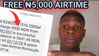 I Got Paid Free ₦5000 Naira Airtime From This App Make Money Online In Nigeria free Airtime 2024 [upl. by Yezdnil]