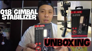 Q18 GIMABAL STABILIZER Unboxing and Functions Feature YouTube [upl. by Rimidalb284]