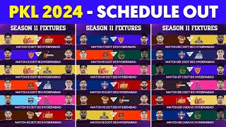 Pro Kabaddi 2024 Schedule Announced  PKL Season 11 Schedule amp Updates [upl. by Elehcar]