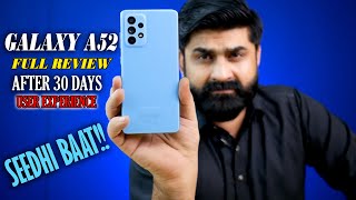 Galaxy A52 Full Review After 30 Days Usage  Final Verdict [upl. by Atteyram]