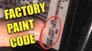 How to Find Your Paint Code on Your Car [upl. by Dickinson870]