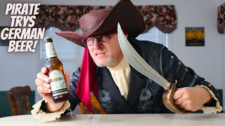 Pirate Reviews German Warsteiner Beer [upl. by Aniuqaoj]