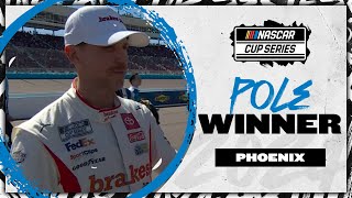 Denny Hamlin wins third career Phoenix Cup Series pole for Sundays race [upl. by Froh]