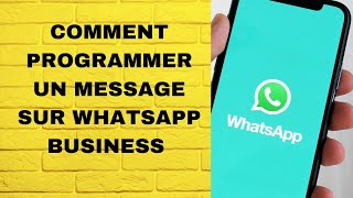 Comment Programmer Un Message Sur WhatsApp Businessnews [upl. by Alcott644]