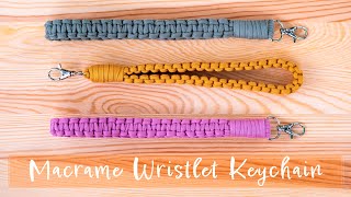 How to Make Macrame Wristlet Keychain  Macrame Keychain Tutorial [upl. by Margot11]