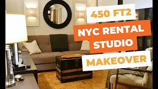 Small space living NYC studio apartment makeover [upl. by Gniw614]