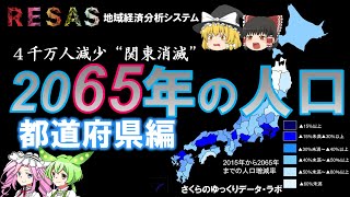 2065年の人口【都道府県編】～関東総人口に匹敵！4000万人消滅のインパクト～ [upl. by Ettigdirb]