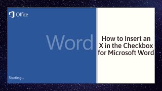 How to Insert an X Checkbox in Microsoft Word [upl. by Nylessej196]