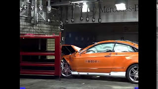 Crash Test new Mercedes EClass Coupe 2010 [upl. by Matilde869]