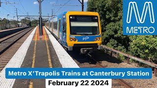 Metro XTrapolis Trains at Canterbury Station [upl. by Chaffinch761]