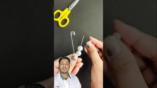 Challenge to make earrings using safetypin hacks earrings craft jewellery nosechain noseband [upl. by Ycniuq]