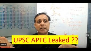 UPSC APFC 2023 Leaked  What can we do [upl. by Brunk]