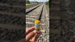 Train vs ajwain 🔥 shorts train viral ajwain candy [upl. by Annoled]