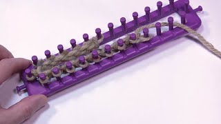 How to Loom Knit for Beginners Flat Panel with Cast On Rows amp Cast Off [upl. by Sedaiuqlem]