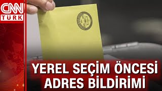 Yerel seçim öncesi adres değişikliği bildirimi için son tarih 1 Ekim [upl. by Sherborne]