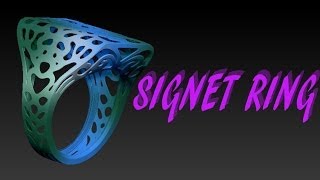 How to make signet ring with ZBrush [upl. by Draned]