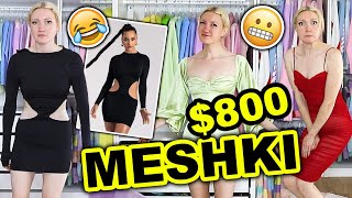 I SPENT 800 ON MESHKI MESHKI TRY ON HAUL 2021 a very extra Meshki dress haul 😅 [upl. by Arek436]