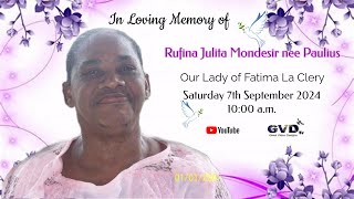 In Loving Memory of Rufina Julita Mondesir nee Paulius [upl. by Yezdnil507]