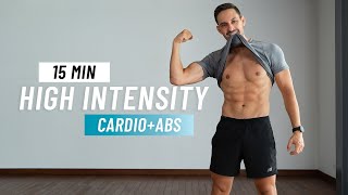 15 Min Abs amp Cardio Burner  No Equipment HIIT Workout for a Shredded Core [upl. by Allison221]