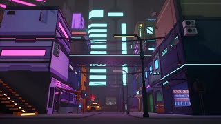 Low Poly SciFi City Gameplay video in Unreal Engine 5 [upl. by Novets]