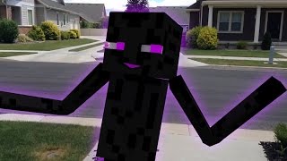 Minecraft Enderman In Real Life  Enderman Dance [upl. by Mattheus]