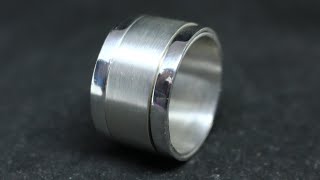 HOW TO MAKE A SILVER SPINNER RING [upl. by Llertrac476]