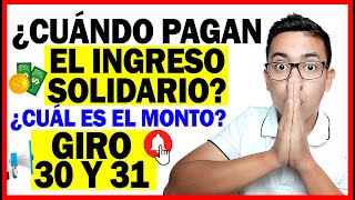 ¿Cuándo Pagan el Ingreso Solidario ¿Cuánto es el monto en el giro 30 y 31  Wintor ABC [upl. by Aulea615]