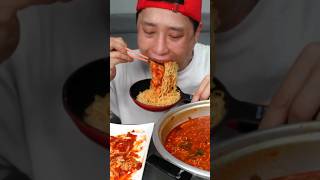 ASMR EXTREME 😱 SPICY NOODLES amp KIMCHI MUKBANG [upl. by Arahsal]