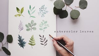 Every Watercolor Leaf Youll Ever Need w Genuine Crafts [upl. by Klusek]