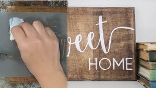 How to Stencil on Wood Secrets to getting perfect results every time [upl. by Ahsetal]