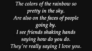 Louis Armstrong  What A Wonderful World Lyrics [upl. by Portland]