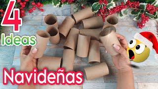 4 Ingeniosas Ideas Navideñas con MATERIALES RECICLADOS Fácil Rápido y Económico Navidad 2023 [upl. by Brandais]