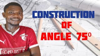 How to construct angle 75 amd 105 degree in  Technical drawing  BASIC Technology [upl. by Dadinirt249]