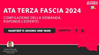 Ata terza fascia 2024 la compilazione della domanda insieme allesperto [upl. by Anairt762]