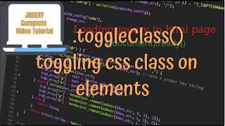 jQuery Tutorials 15  using toggleClass method to toggle the Css class assigned to an element [upl. by Fulvi492]