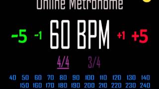 Metronomo Online  Online Metronome  60 BPM 44 [upl. by Ilyssa]