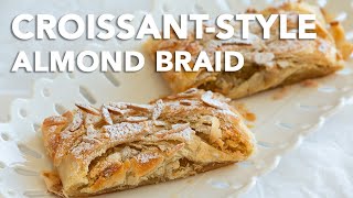 Croissantstyle almond braid [upl. by Lek]