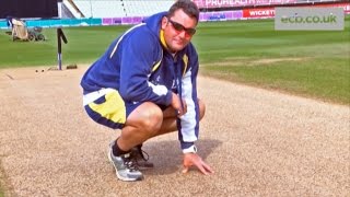 Edgbaston Head Groundsman Gary Barwell on Finals Day pitch [upl. by Anerac]