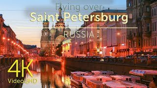 Above SaintPetersburg video 4K UHD amp Relaxing Music  Санкт Петербург видео в 4К [upl. by Jeramey]