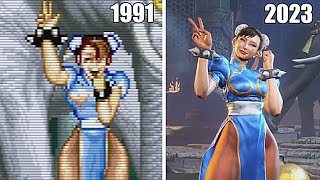 Street Fighter  Classic ChunLi Evolution 19912023 Victory Poses [upl. by Melodie]