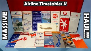 Airline Timetables 5 MASSIVE HAUL American PSA Southwest amp MORE [upl. by Llenral]