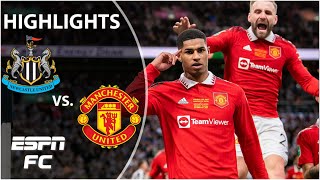 Newcastle vs Manchester United  Carabao Cup Highlights  ESPN FC [upl. by Nohsar]